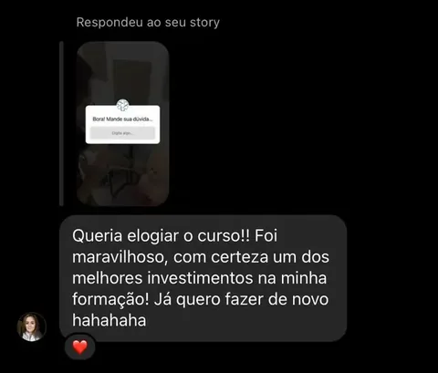 Print de depoimento de participante
