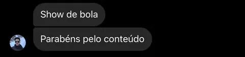 Print de depoimento de participante