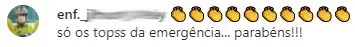 Print de depoimento de participante