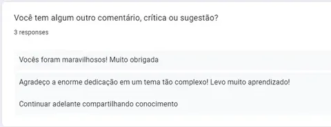 Print de depoimento de participante
