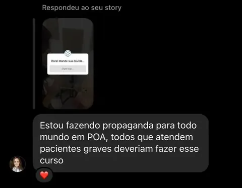 Print de depoimento de participante