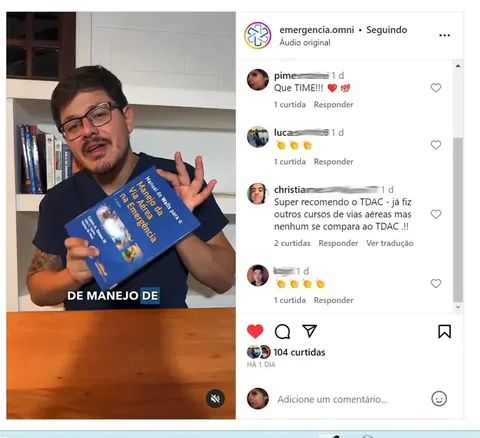 Print de depoimento de participante