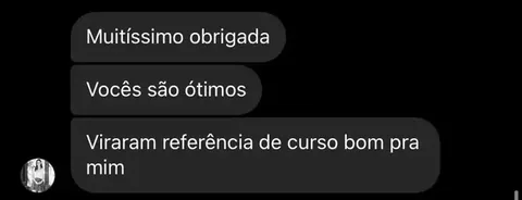 Print de depoimento de participante