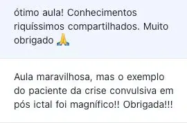 Print de depoimento de participante